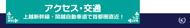 アクセス・交通　上越新幹線　関越自動車道