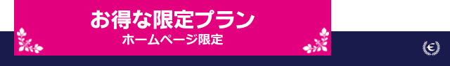 お得な限定プラン　ホームページ限定プラン